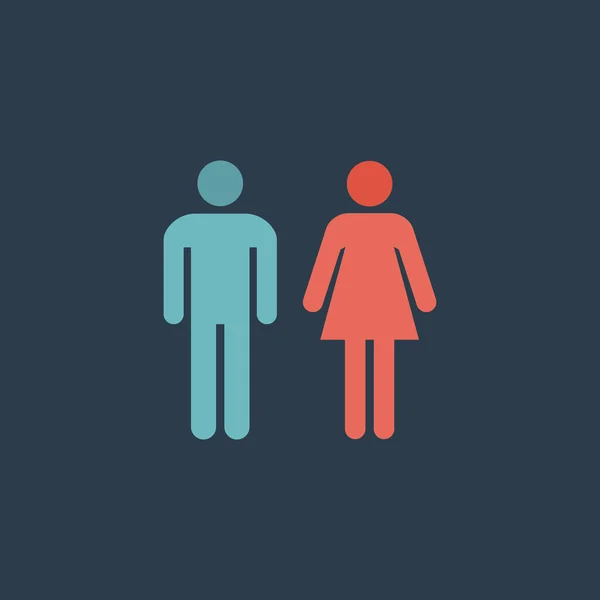 Man and woman icons, toilet sign, restroom icon — Stock Vector