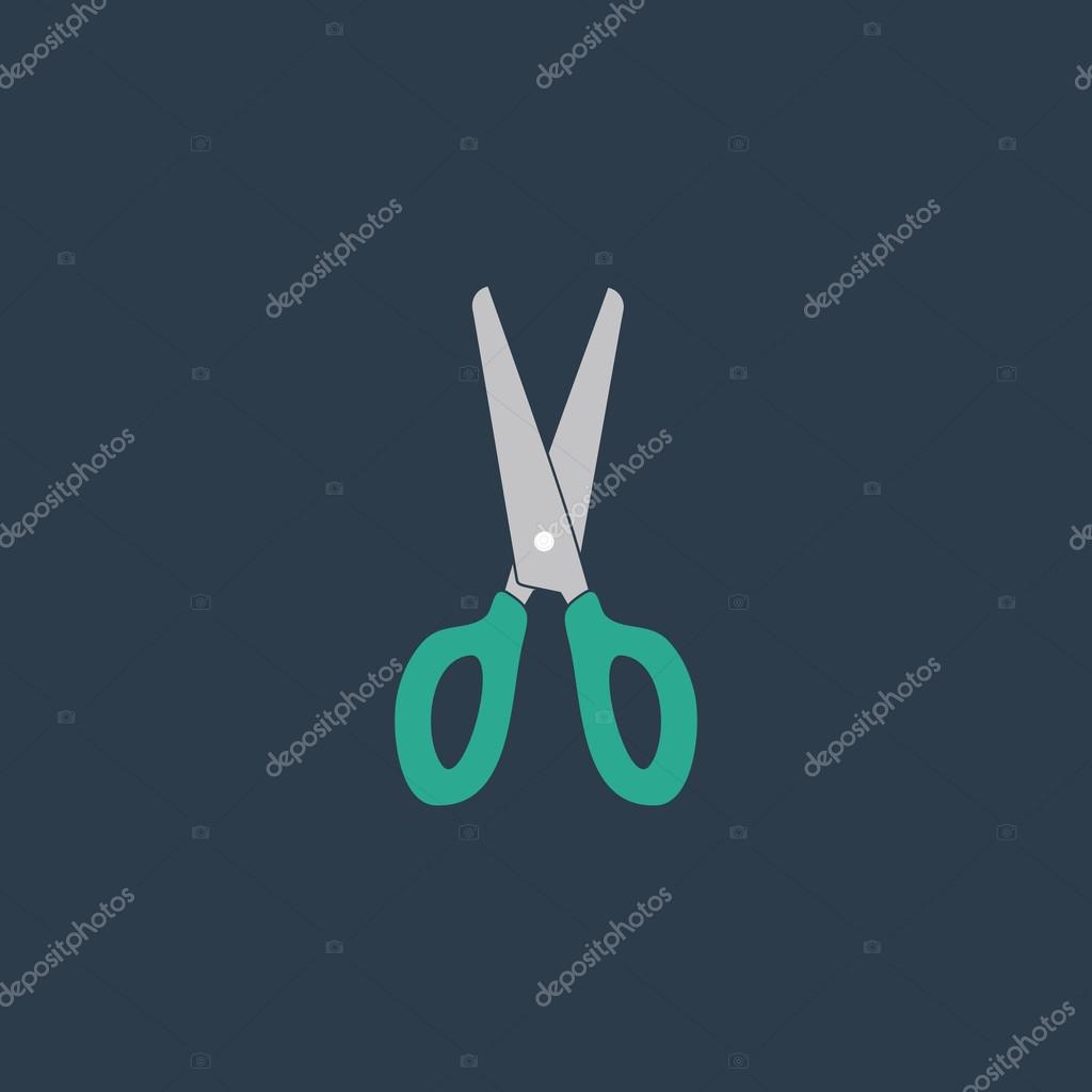 Scissors. Colorful vector icon. Simple retro color modern illustration pictogram. Collection concept symbol for infographic project and logo