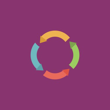 Ok izole arka plan üzerinde geri dönüşüm