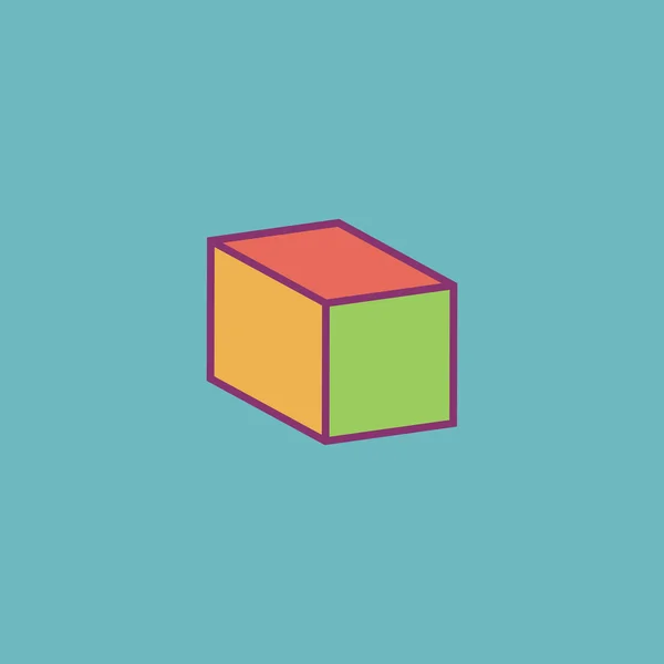 Cubos icono plano — Archivo Imágenes Vectoriales
