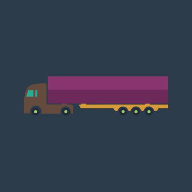 Detaylı kamyon siluetleri vektör 