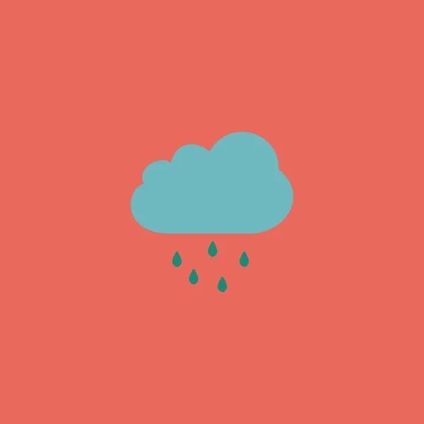 Oblak s deštěm počasí vektorové ikony — Stockový vektor