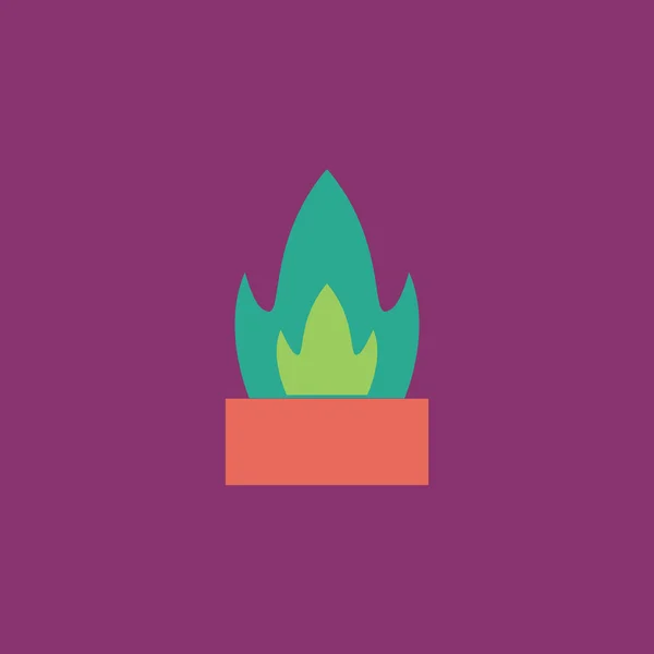 Flor em um ícone de pote. Cactus — Vetor de Stock