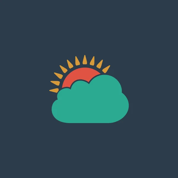 Σύννεφο εικονίδιο ήλιου — Διανυσματικό Αρχείο