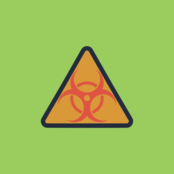 Biohazard szimbólum ikon elszigetelt — Stock Vector