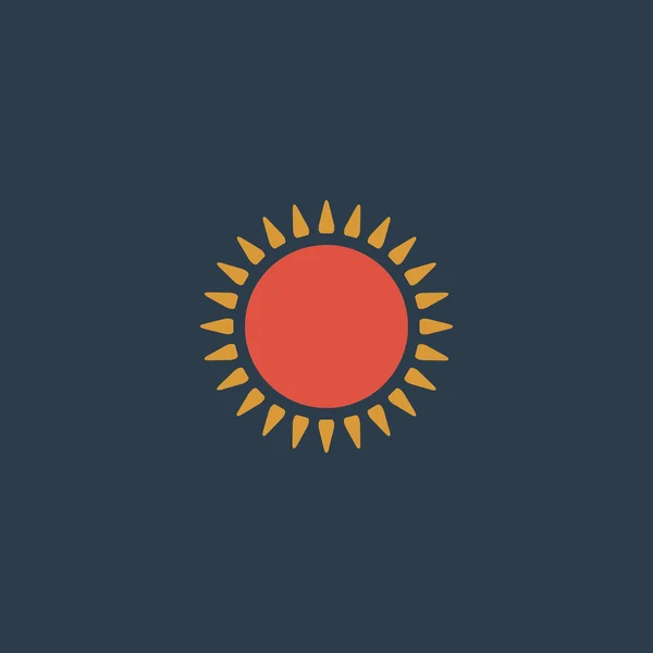 Icono del sol vector — Vector de stock