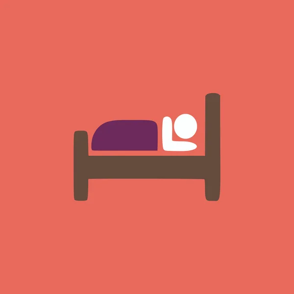 Icono individual del hotel. Ilustración vectorial . — Vector de stock