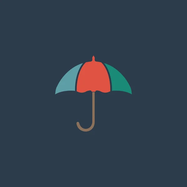 Paraguas Apartamento Icono — Vector de stock