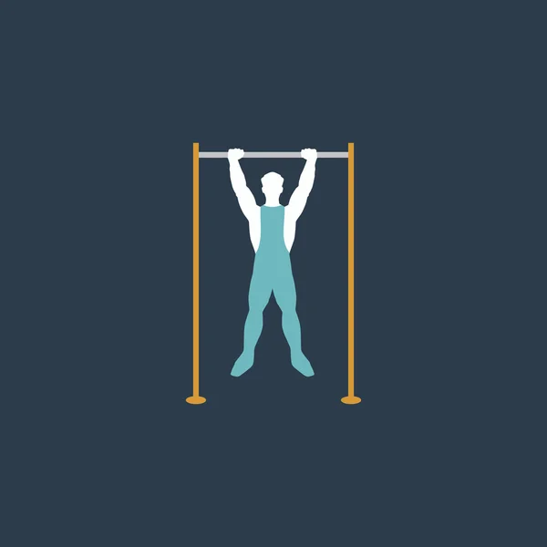 Horizontal bar and man — Stock Illustration Horizontal bar and man Vector Graphics