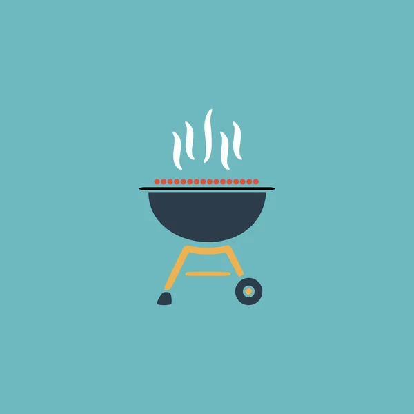 Barbecue menu icona vettoriale illustrazione — Vettoriale Stock