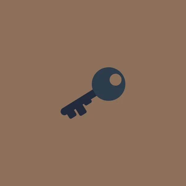 Old key silhouette isolated — Stock Vector