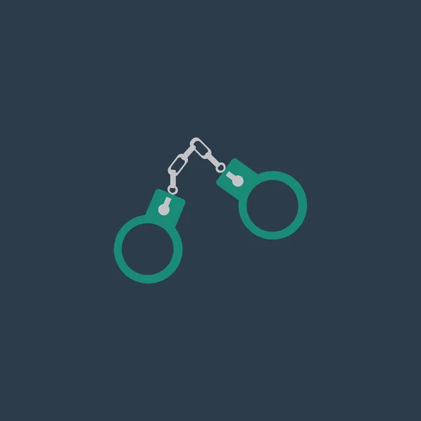 Handcuffs flat icon — Stock Vector