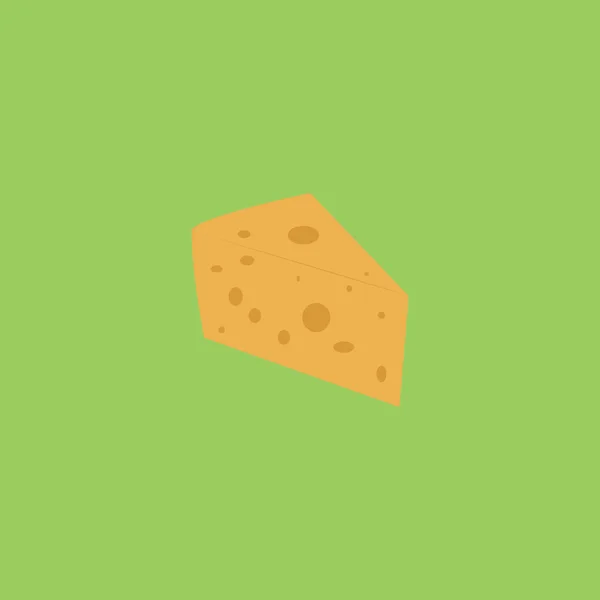 Ícone plano de queijo — Vetor de Stock
