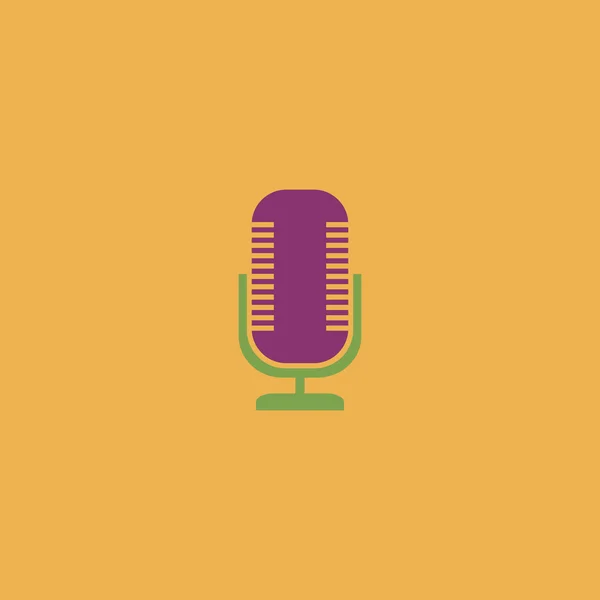 Microphone flat icon — Stock Vector