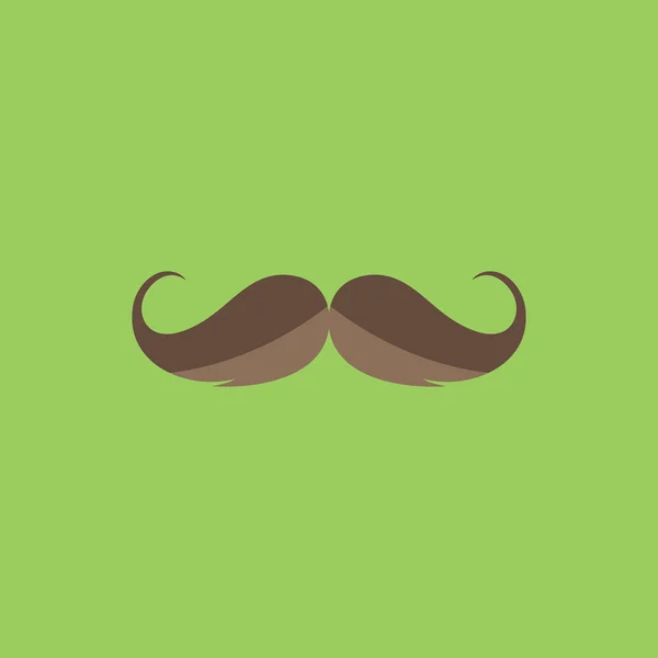 Mustache flat icon — Stock Vector