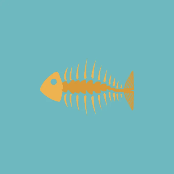 Icono de la espina de pescado — Vector de stock