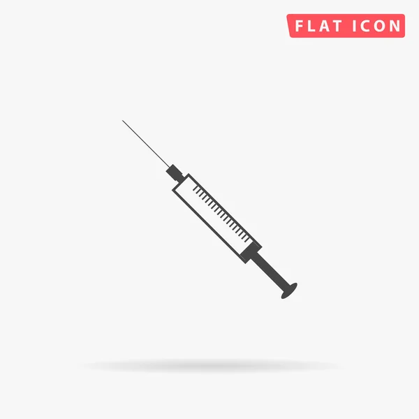 Syringe simple flat icon — Stock Vector