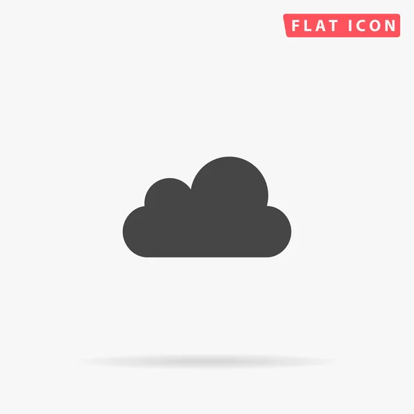 Nube simple icono plano — Vector de stock