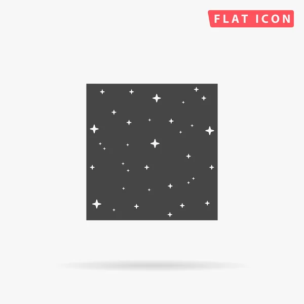 Starry night simple flat icon — Wektor stockowy