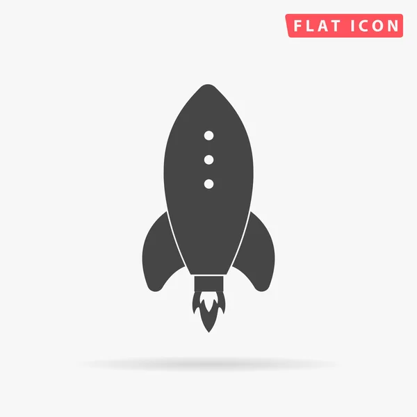Rocket simple flat icon — Stockvector