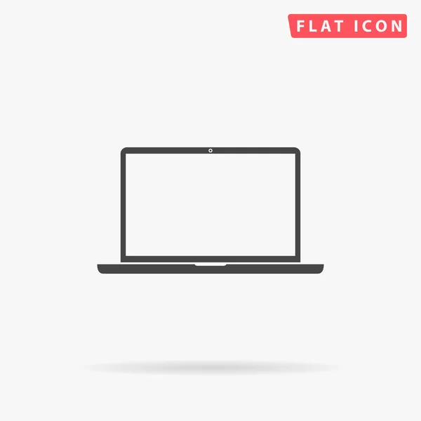 Laptop simple flat icon — Stock Vector