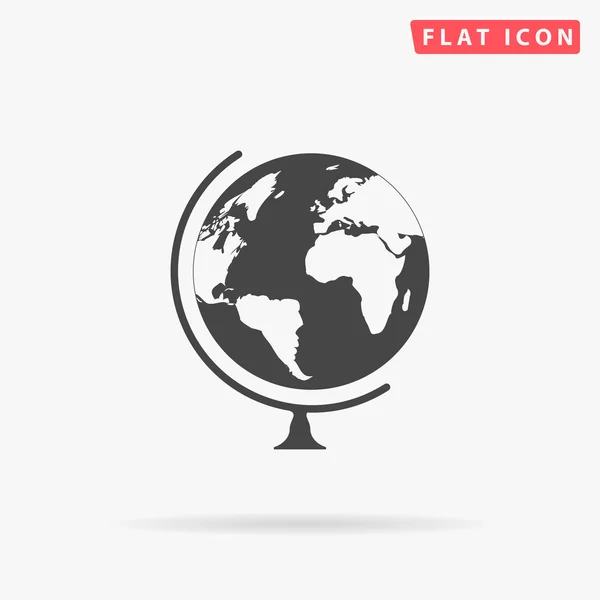 Globe simple flat icon — Stockvector