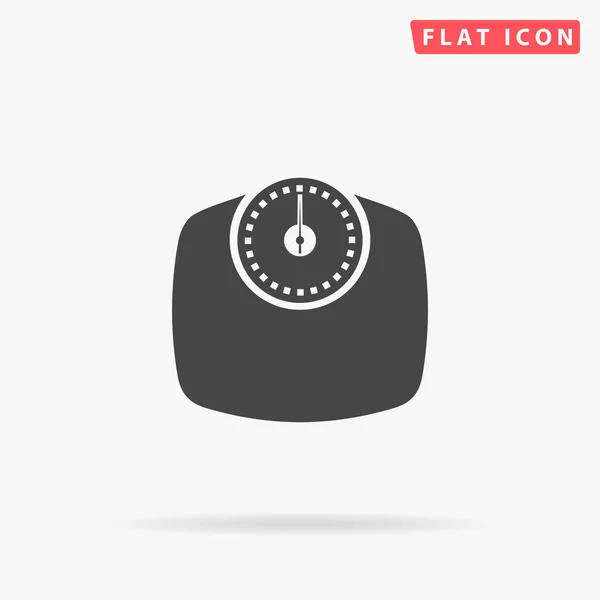 Escala de baño simple icono plano — Vector de stock