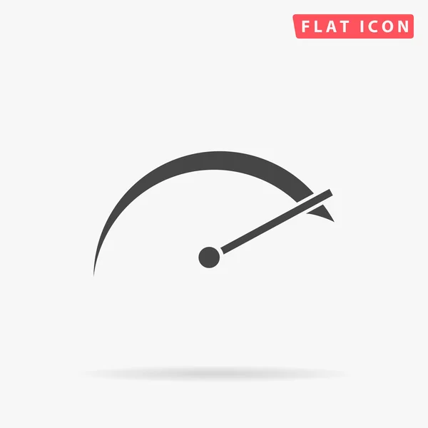 Tachometer simple flat icon — Stock Vector