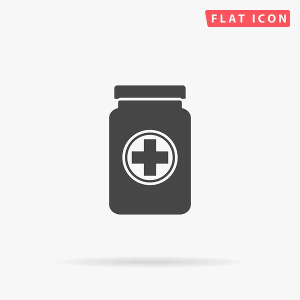 Medicine bottle simple flat icon — Wektor stockowy