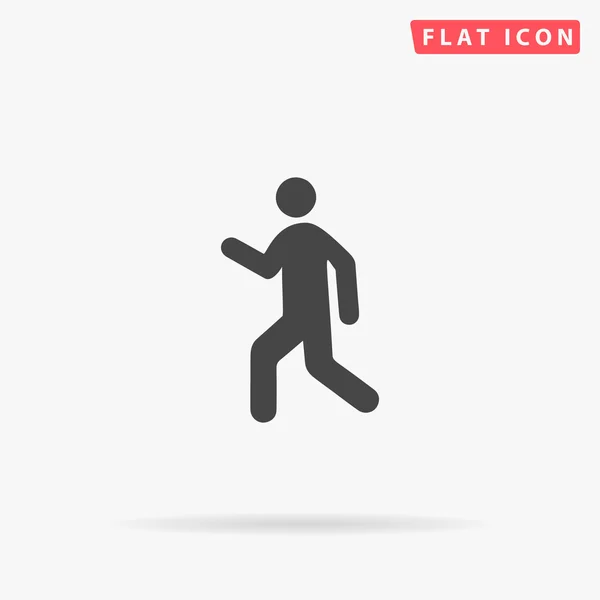 Marcher simple icône plate — Image vectorielle