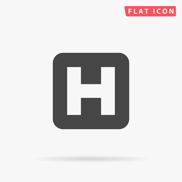 Helipad simple icono plano — Vector de stock