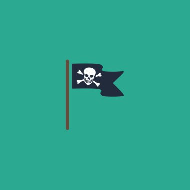 Jolly Roger veya kafatası ve çapraz kemikler korsan bayrağı