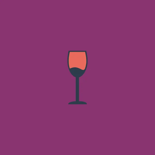 Wijnglas vector pictogram. Alcohol drinken symbool. — Stockvector