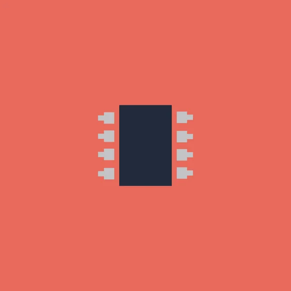 Microchip pictogram. Vectorillustratie. — Stockvector