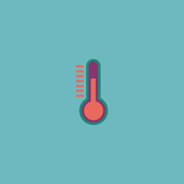 Thermometer flat icon — Stock Vector