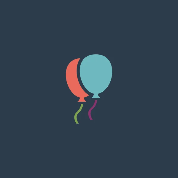 Ballonger flat ikonen — Stock vektor