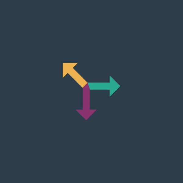 Flecha de dirección de tres vías — Archivo Imágenes Vectoriales