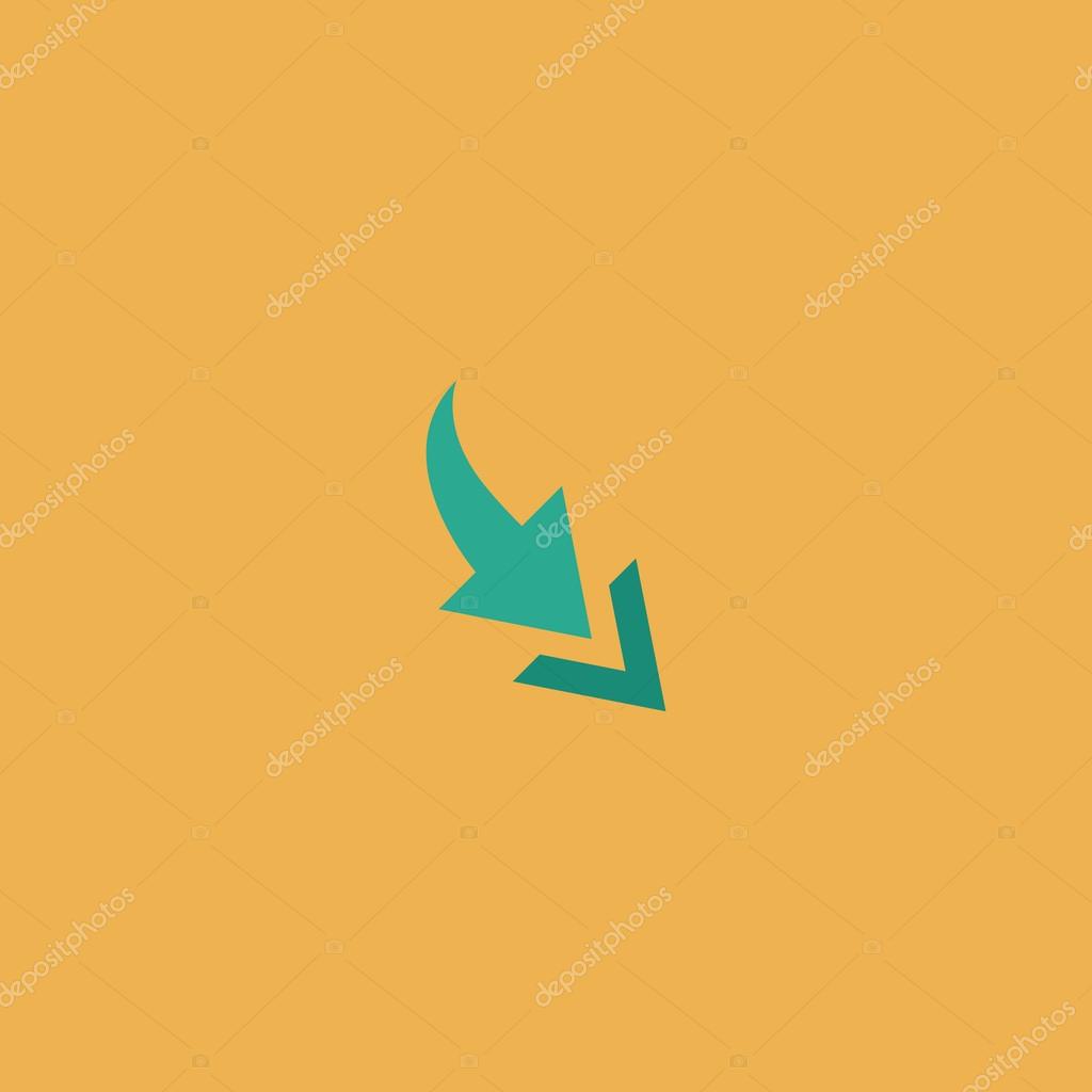 Arrow one by one. Colorful vector icon. Simple retro color modern illustration pictogram. Collection concept symbol for infographic project and logo