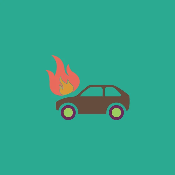 Carro ícone de fogo —  Vetores de Stock