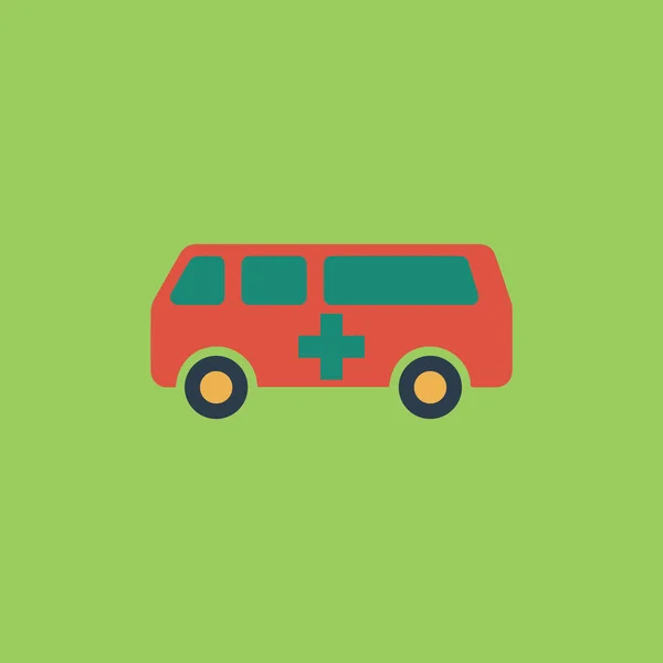 Ambulance flat icon — Stock Vector