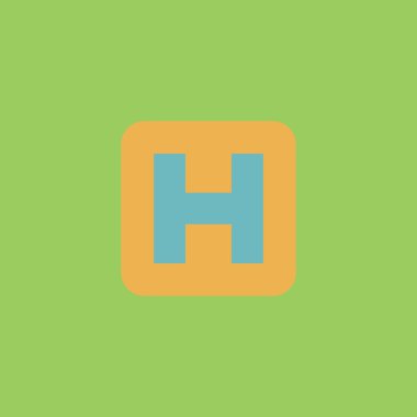 Hastane düz simgesi