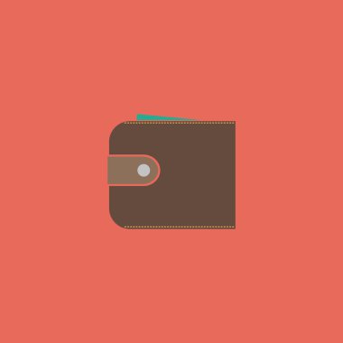 m-cüzdan düz simgesi