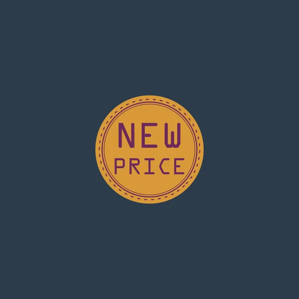 Ny pris ikon, Badge, etikett eller klistermärke — Stock vektor