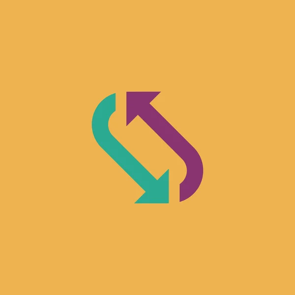 Repetição ícone de seta plana — Vetor de Stock