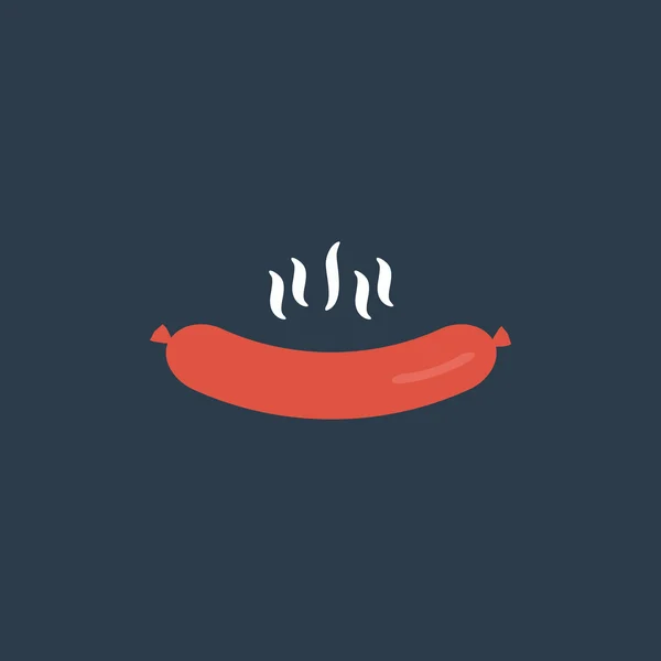 烤的香肠图标 — 图库矢量图片