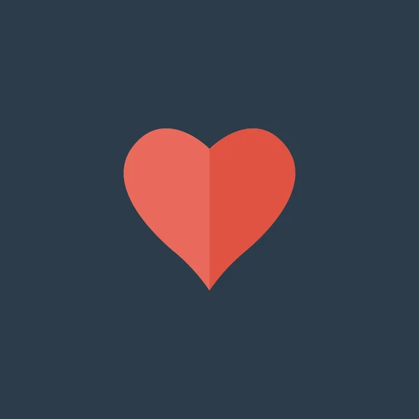 Corazón icono plano — Archivo Imágenes Vectoriales