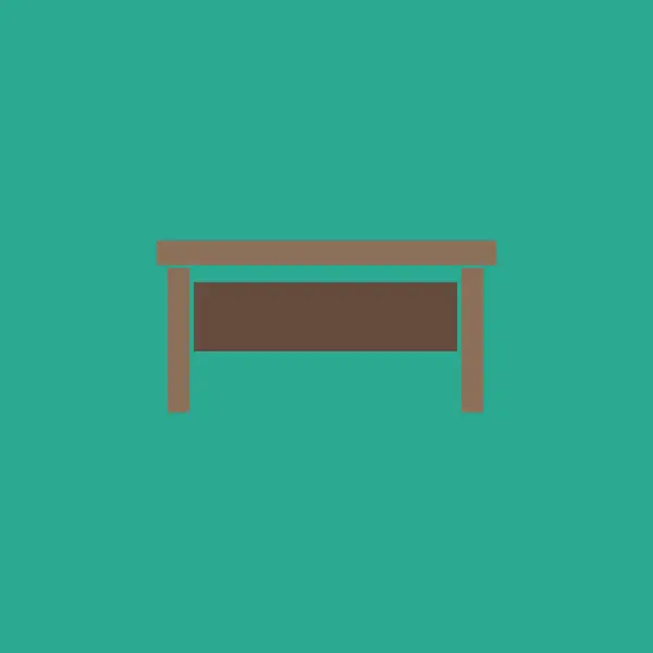 Bureau platte pictogram — Stockvector