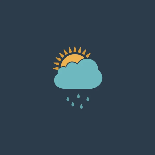 Rainy season flat icon — Stock Vector