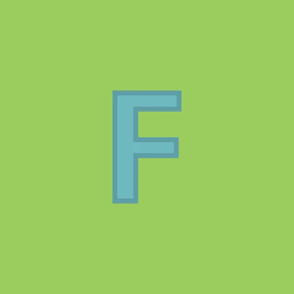Buchstabe f Vektor flaches Symbol — Stockvektor
