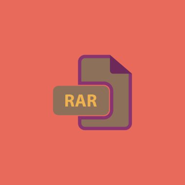 Rar dosyası biçimi simge vektör.